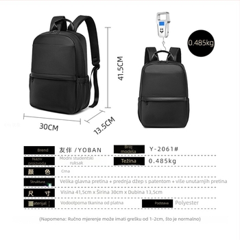 Muški gradski ruksak od poliestera, prozračan, vodootporan, otporan na habanje, 20–35L, ergonomsko rasterećenje tereta, za putovanja i posao