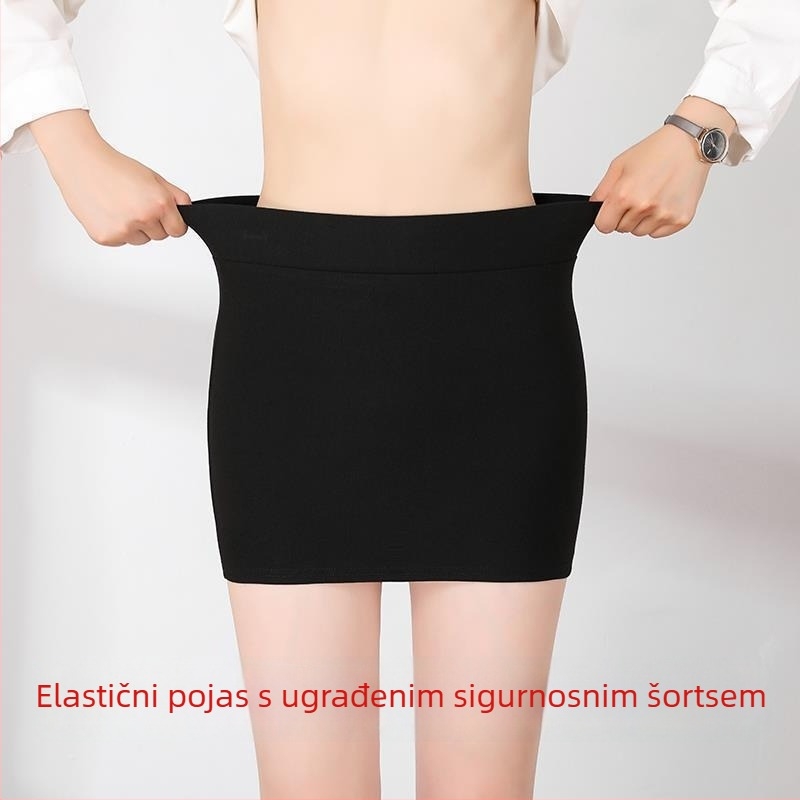 Suknja na bokove, visok struk, elastičan pojas, pamuk 95%+, ljeto 2023, gradski stil