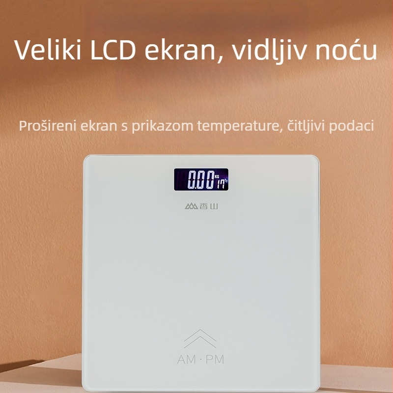 Vaga za tjelesnu težinu – kućna precizna elektronička vaga, pametna zdravstvena vaga za internat, kapacitet 150 kg, korak 0,2 kg