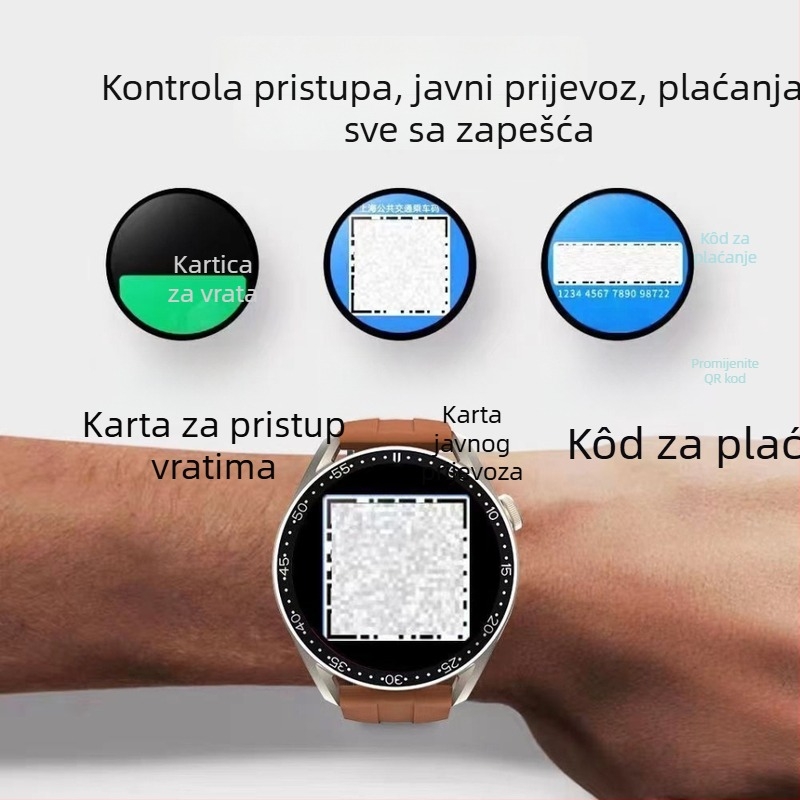 Pametni sat s mjerenjem krvnog tlaka, otkucaja srca i zasićenja kisikom, NFC plaćanja i praćenje sna