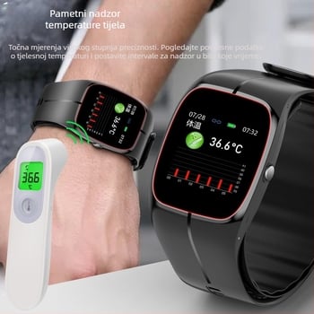 Pametni sat s praćenjem zdravlja (praćenje otkucaja srca, krvnog tlaka, zasićenja krvi kisikom, tjelesne temperature, praćenje sna)