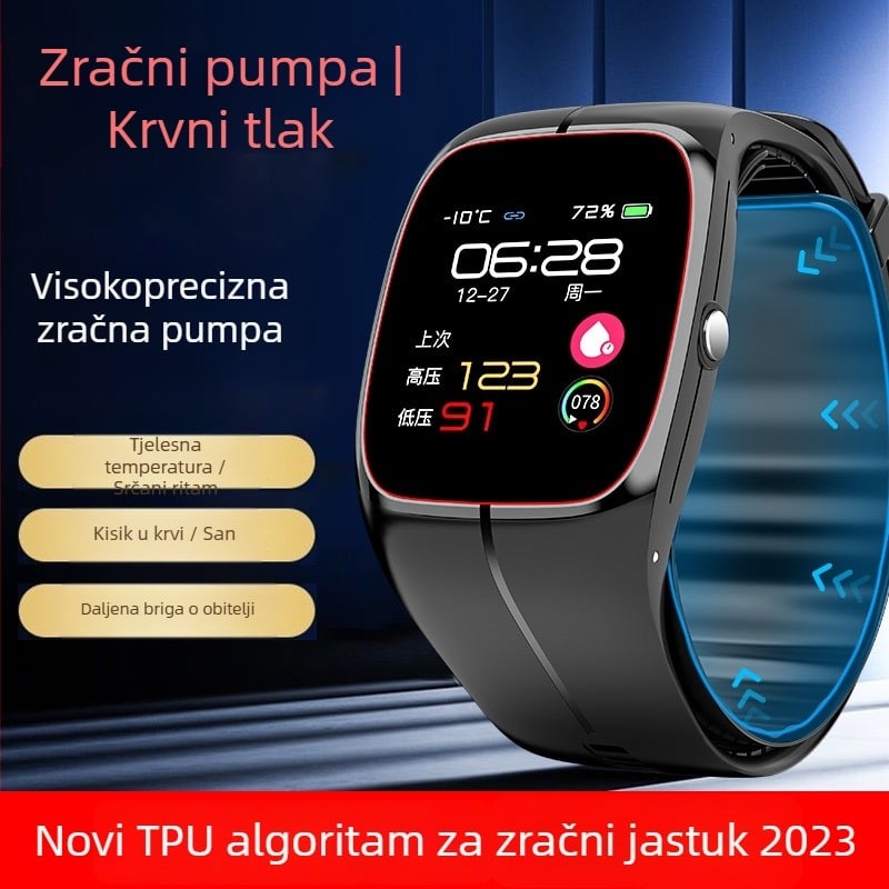 Pametni sat s praćenjem zdravlja (praćenje otkucaja srca, krvnog tlaka, zasićenja krvi kisikom, tjelesne temperature, praćenje sna)
