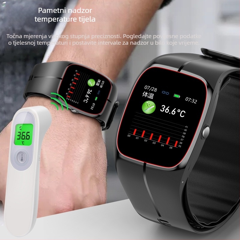 Pametni sat s praćenjem zdravlja (praćenje otkucaja srca, krvnog tlaka, zasićenja krvi kisikom, tjelesne temperature, praćenje sna)