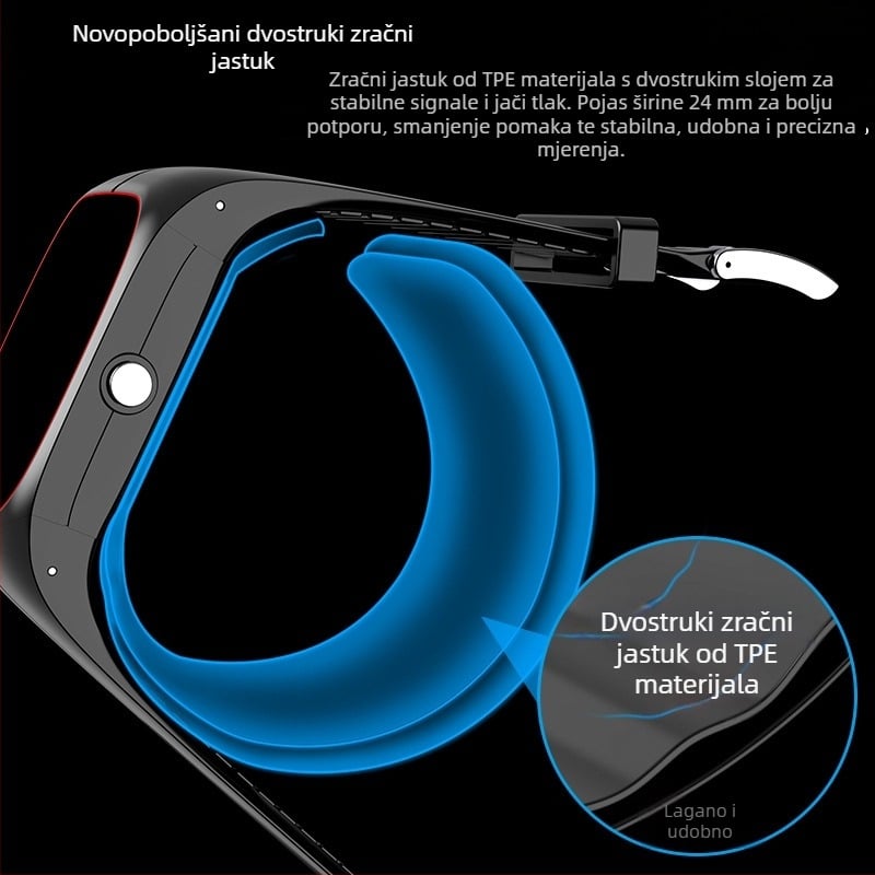 Pametni sat s praćenjem zdravlja (praćenje otkucaja srca, krvnog tlaka, zasićenja krvi kisikom, tjelesne temperature, praćenje sna)