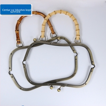 Torba s željeznim hardverom i bambuskom drškom – dodatak za prtljagu, dizajn bambus drške