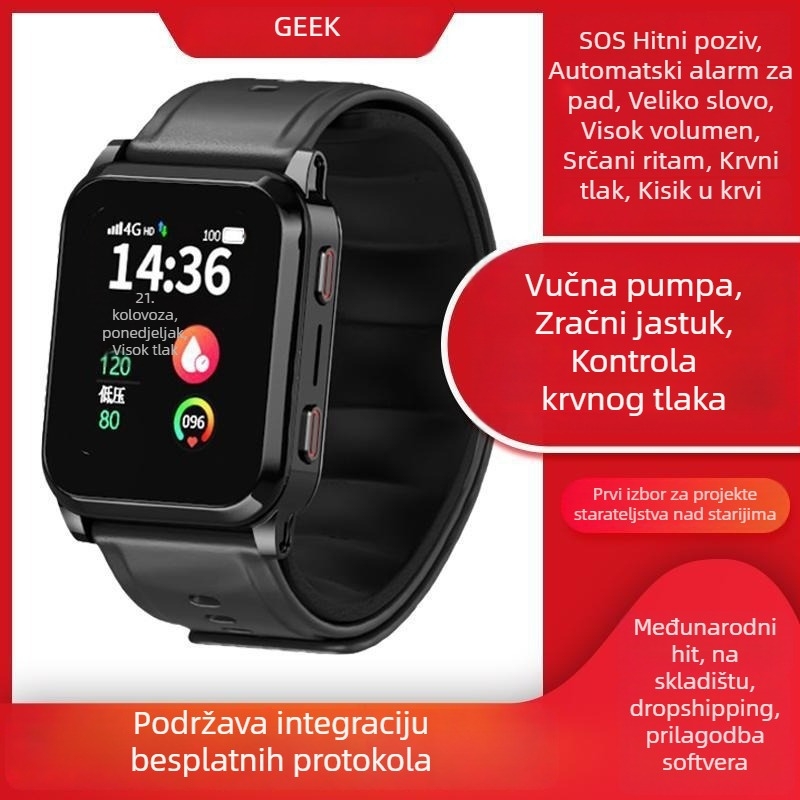 Pametni sat s mjerenjem krvnog tlaka, praćenjem sna, srčanim ritmom, tjelesnom temperaturom i GPS lokacijom