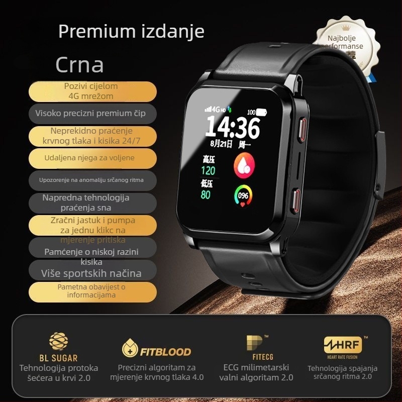 Pametni sat s mjerenjem krvnog tlaka, praćenjem sna, srčanim ritmom, tjelesnom temperaturom i GPS lokacijom