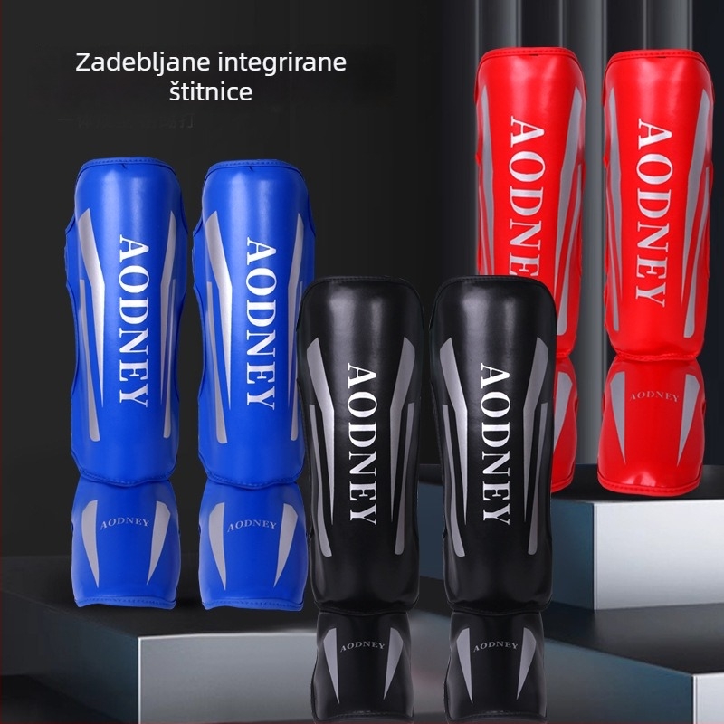 Protektor za noge Muay Thai s integriranom zaštitom listova i gležnja, za Sanda, Taekwondo i borilačke sportove