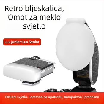 Softbox za Shenniu Lux Junior Retro Flash, kvadratni Soft Light Box za bljeskalicu na kameri, aluminijska legura