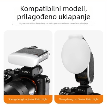 Softbox za Shenniu Lux Junior Retro Flash, kvadratni Soft Light Box za bljeskalicu na kameri, aluminijska legura