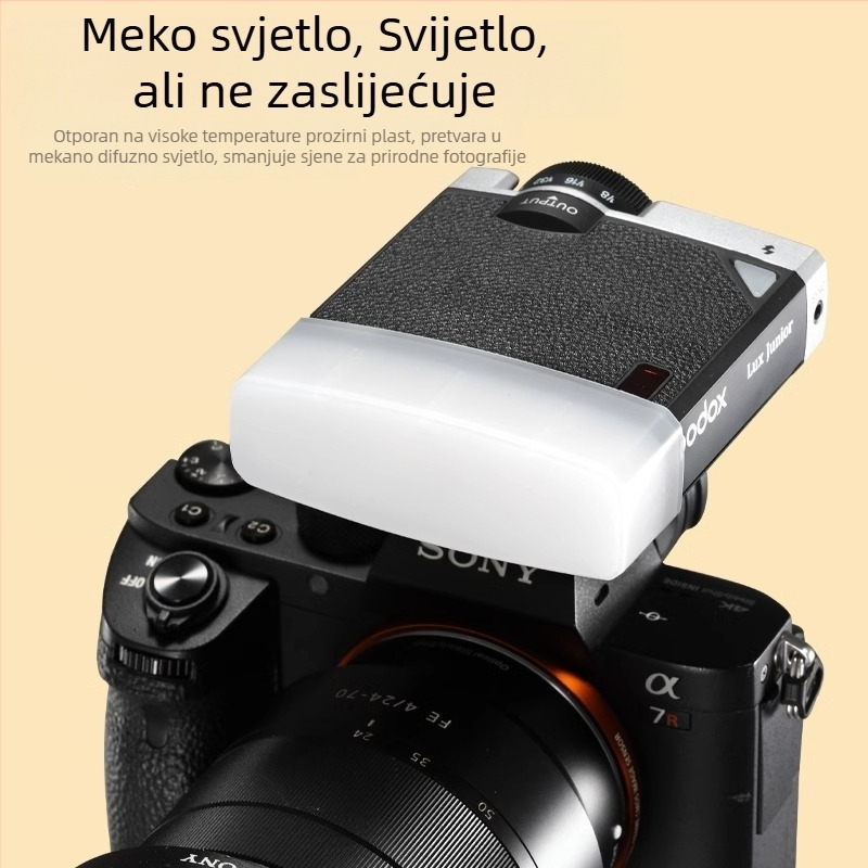 Softbox za Shenniu Lux Junior Retro Flash, kvadratni Soft Light Box za bljeskalicu na kameri, aluminijska legura