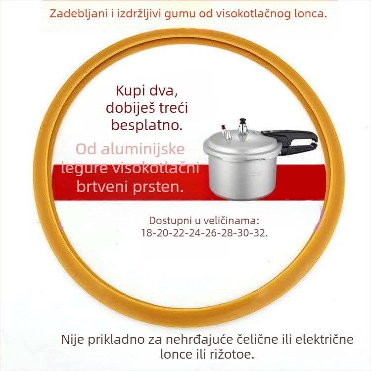 Brtveni prsten za lonac pod pritiskom, silikon, univerzalna prilagodba, protiv preljeva