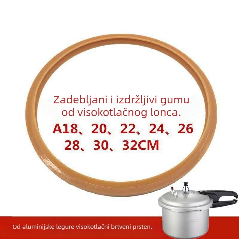Brtveni prsten za lonac pod pritiskom, silikon, univerzalna prilagodba, protiv preljeva