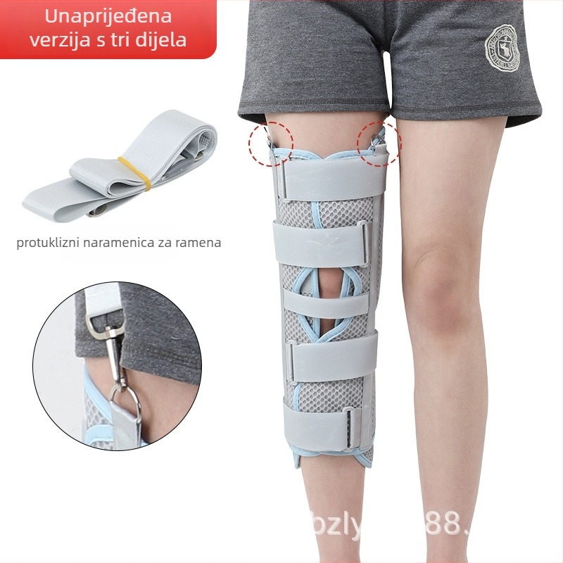 Prozračna fiksacijska ortoza koljena za poslijeoperacijsku rehabilitaciju – podrška ligamenata i meniskusa, poliestersko vlakno, odrasla osoba, nogomet, Xiao ze kang