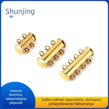 Aksesu Snap od nehrđajućeg čelika, ručno polirano, višeredni uzorak (dvostruki, trostruki, četverostruki), prilagodljivo prema uzorcima