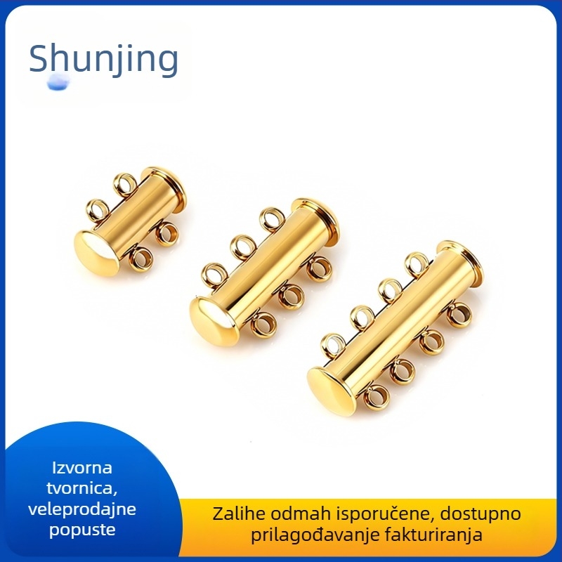 Aksesu Snap od nehrđajućeg čelika, ručno polirano, višeredni uzorak (dvostruki, trostruki, četverostruki), prilagodljivo prema uzorcima