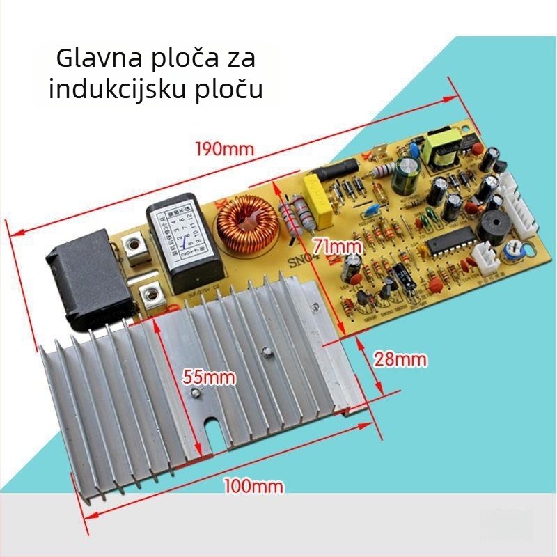 Matična ploča indukcijskog štednjaka, univerzalna ploča kruga, ploča za modifikacije, rezervni dijelovi za popravak ploča