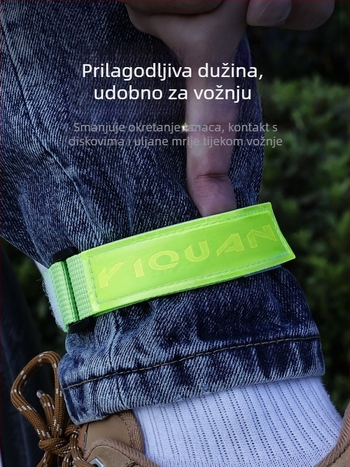 Nogavne trake za bicikl s veznim trakom, PVC + najlon, model 04BL0011, reflektirajuće za noćnu vožnju