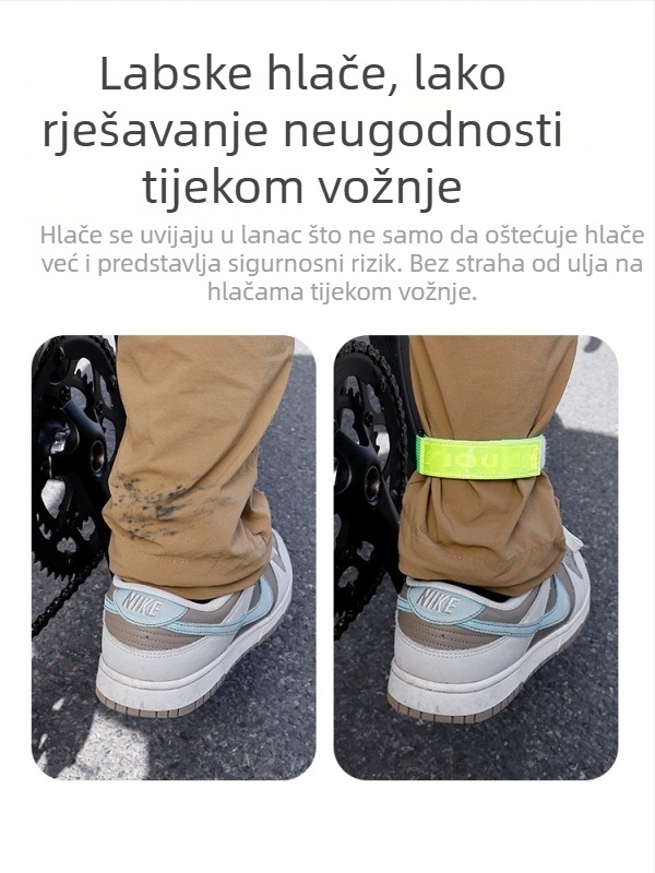 Nogavne trake za bicikl s veznim trakom, PVC + najlon, model 04BL0011, reflektirajuće za noćnu vožnju