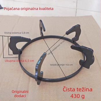 Ugradbeni nosač plinskog štednjaka s protukliznom policom za lonac za mlijeko