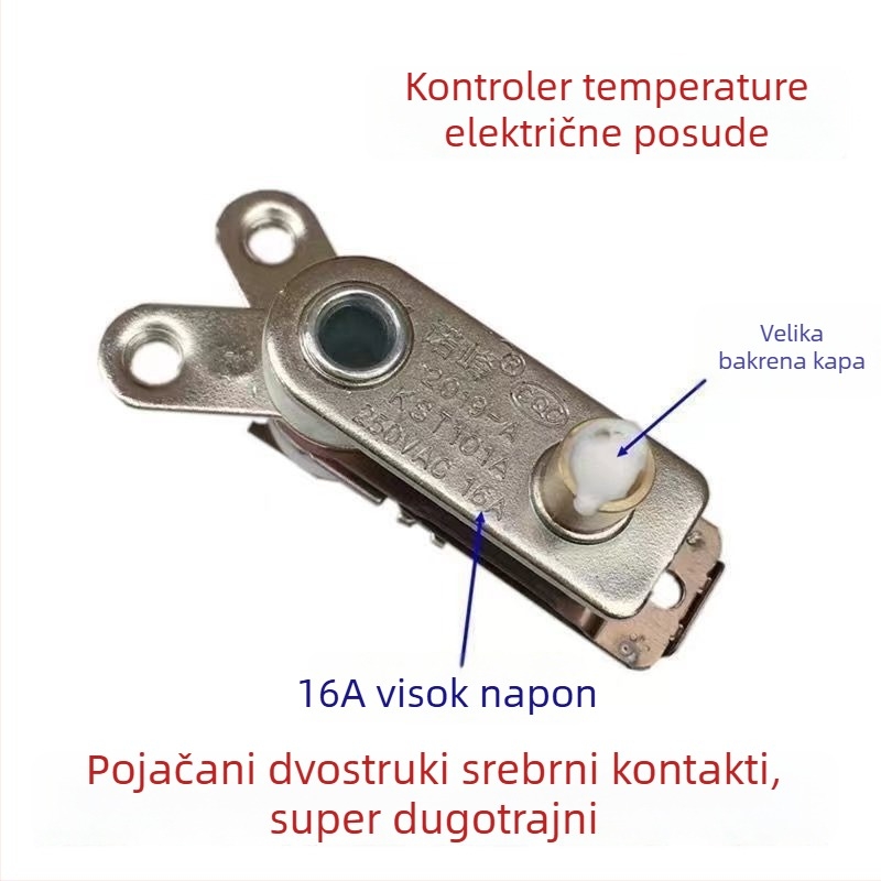 Termostatski prekidač za električni wok s trokutnim prekidačem, 10A univerzalni regulator temperature