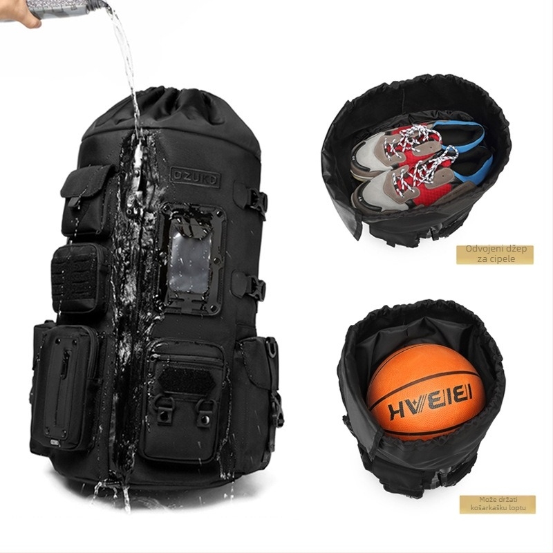 Ruksak u košarkaškom stilu za outdoor, 20–35L, vodootporan Oxford platno, otporan na habanje, ublažavanje opterećenja, zakrivljene naramenice