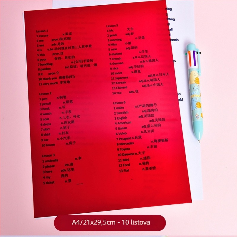 PVC plastični list, proziran filtrirajući film, debljina 0,3 mm