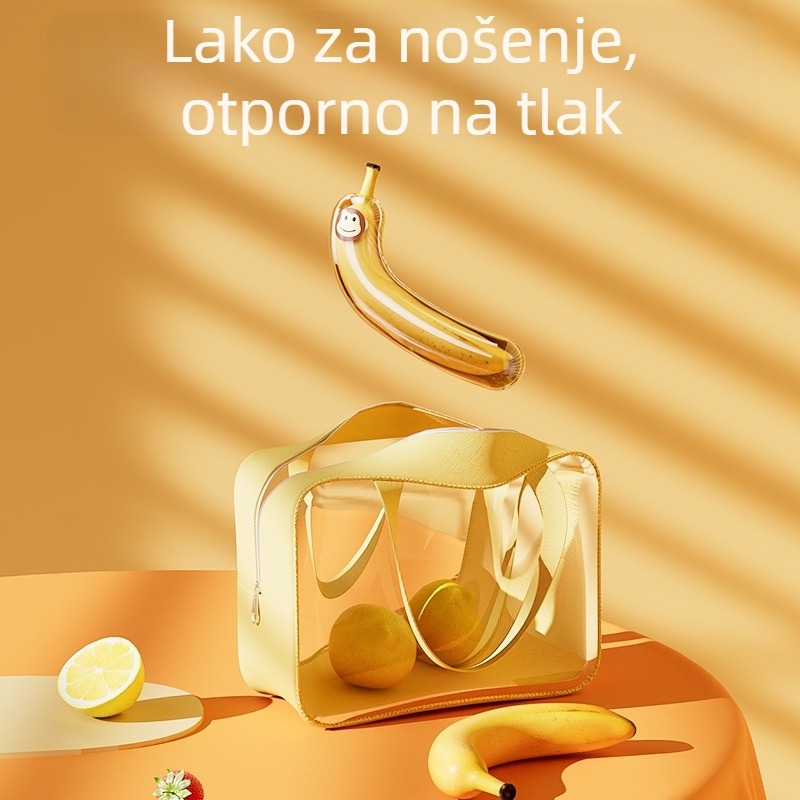 Kutija za skladištenje banana – plastika, 100% novi materijal, s poklopcem, sladak crtani dizajn