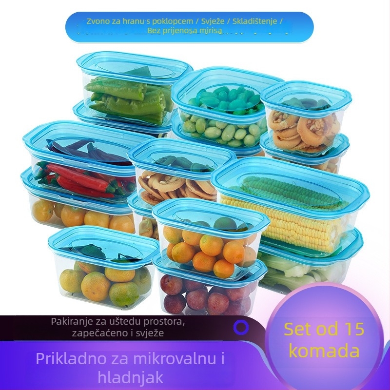 Kutija za čuvanje hrane, plastična, minimalistički dizajn, prijenosna, sigurno zatvaranje