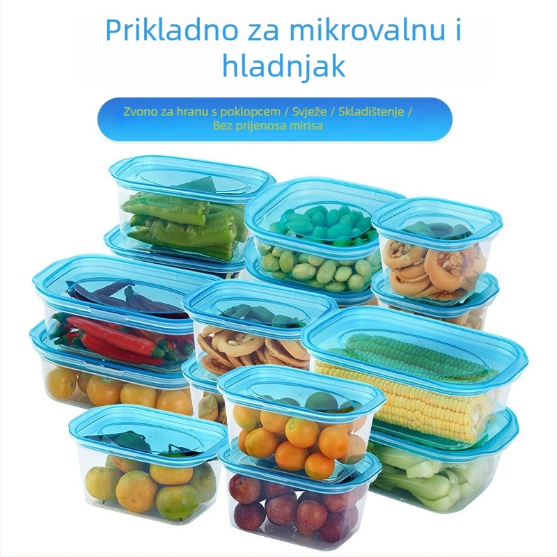 Kutija za čuvanje hrane, plastična, minimalistički dizajn, prijenosna, sigurno zatvaranje