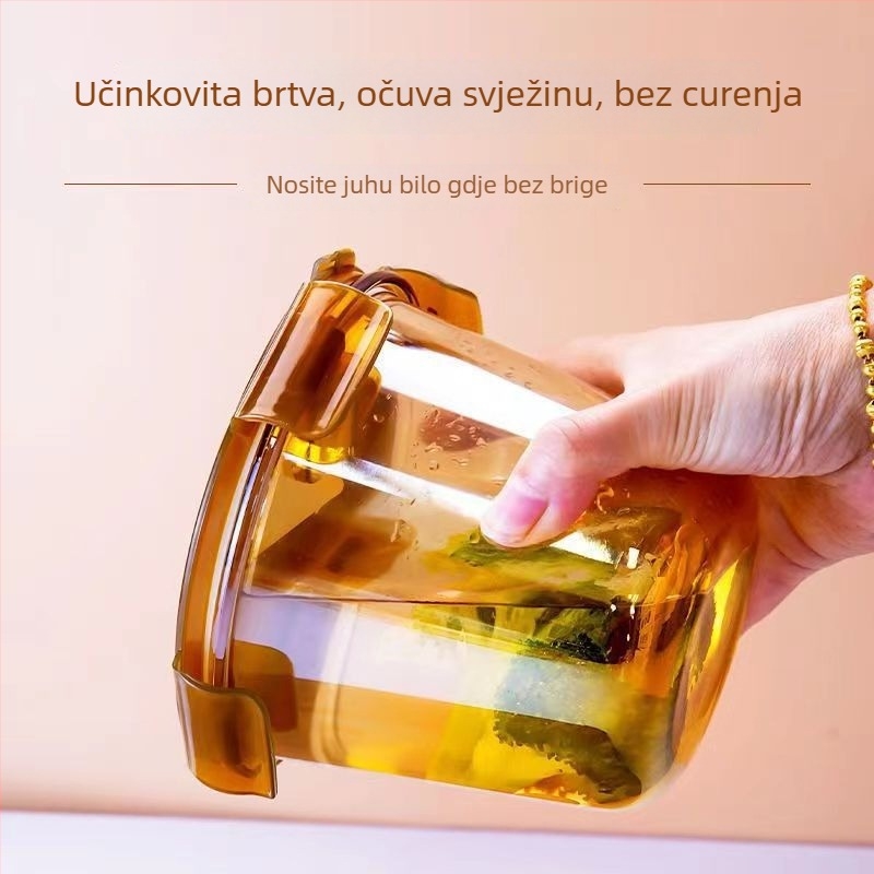 Staklena kutija za ručak s poklopcem, okrugla, pogodna za mikrovalnu pećnicu, izolirana, kapacitet do 300 ml