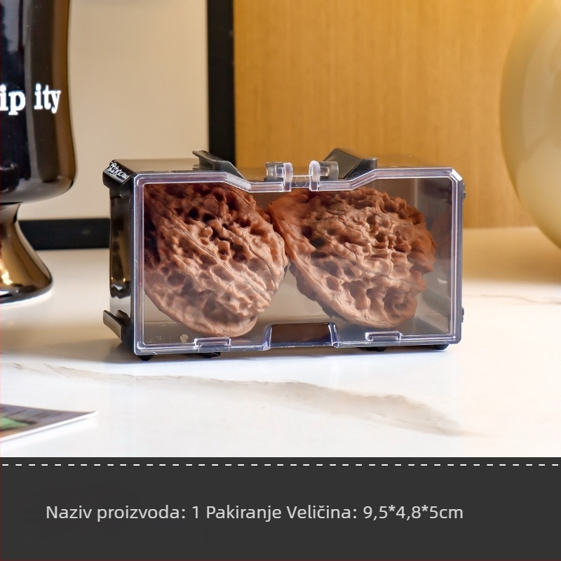 Stolna kutija za pohranu, dizajn Walnut-splicing, PS plastika, kapacitet 18L, japanski stil, tiskano logo