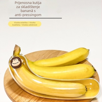 Kutija za skladištenje banana – PP materijal, s poklopcem, zaštita od oksidacije, prenosna za voće