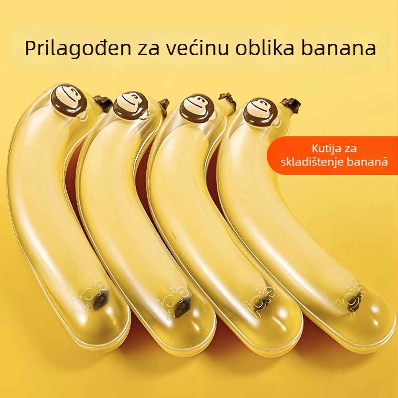 Kutija za skladištenje banana – PP materijal, s poklopcem, zaštita od oksidacije, prenosna za voće