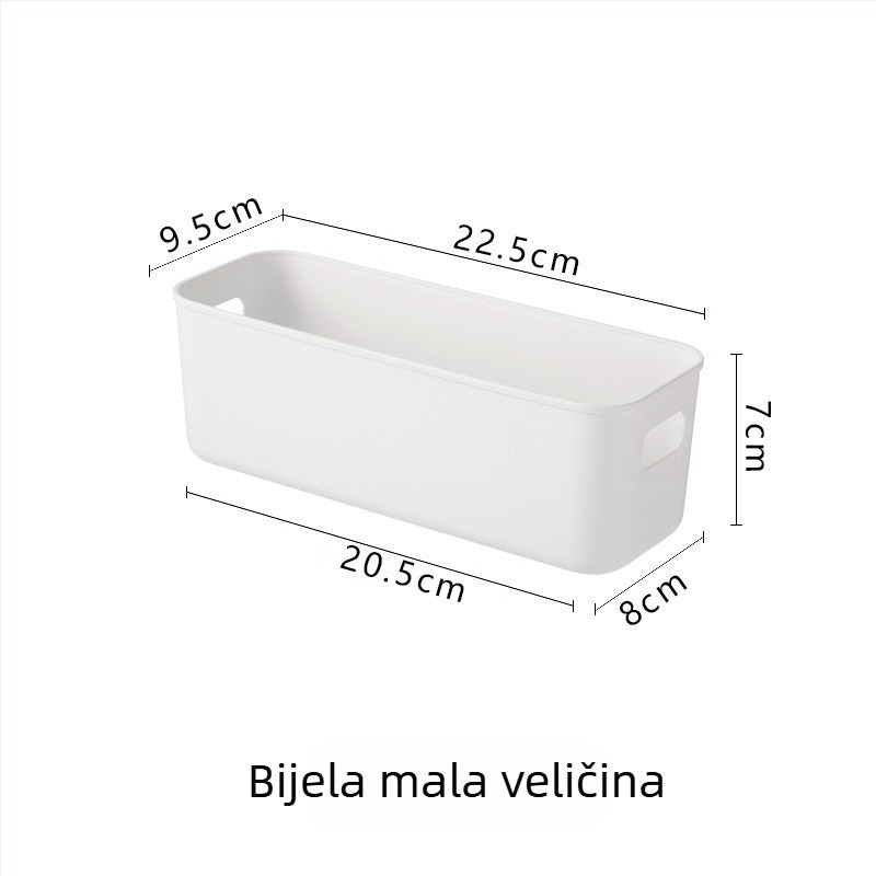 Stolna kutija za pohranu od PP plastike, kapacitet 1 L, pravokutnog oblika, otporna na prašinu, moderan minimalistički stil, za čarape i mobitel