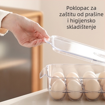 FaSoLa Kutija za jaja – PET materijal, Dublje pretince za jaja, Veliki kapacitet, S poklopcem, Zadržava svježinu