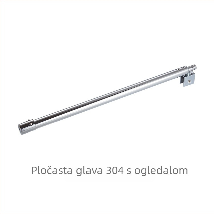 Letva za povlačenje staklenih vrata kupaonice, od nehrđajućeg čelika 304/201, dvostruka glava (nagnuta i ravna glava), završna obrada: brušena ili ogledna, moderni minimalistički dizajn