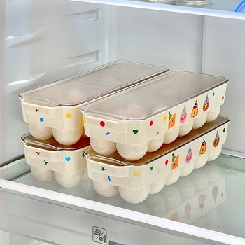 Kutija za jaja u krem stilu, PET, za pohranu jaja i očuvanje svježine