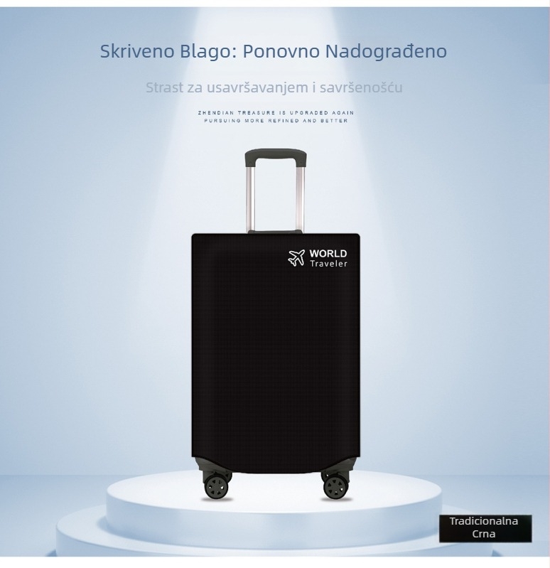 Zaštitna navlaka za kofer s aluminijskim okvirom i zatvaračem, debeli netkani materijal, podesiva