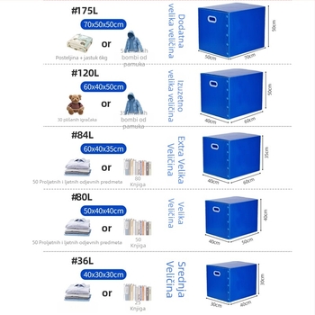 PP plastična kutija za transport i skladištenje, sklopa, vodootporna, nosivost 20–120 kg