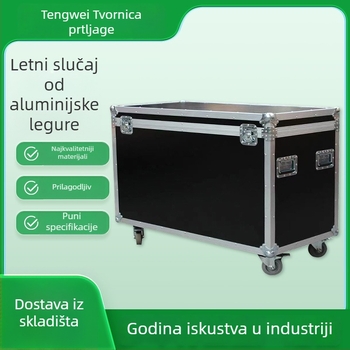 Aluminijski kovčeg za opremu, otporan na udarce i vodootporan, s kotačićima