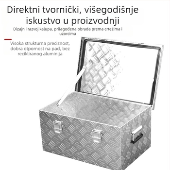 Kutija za pohranu od aluminijske legure s uzorkom, vodootporna transportna kutija za fotografiju i medicinsku opremu, otporna na udarce