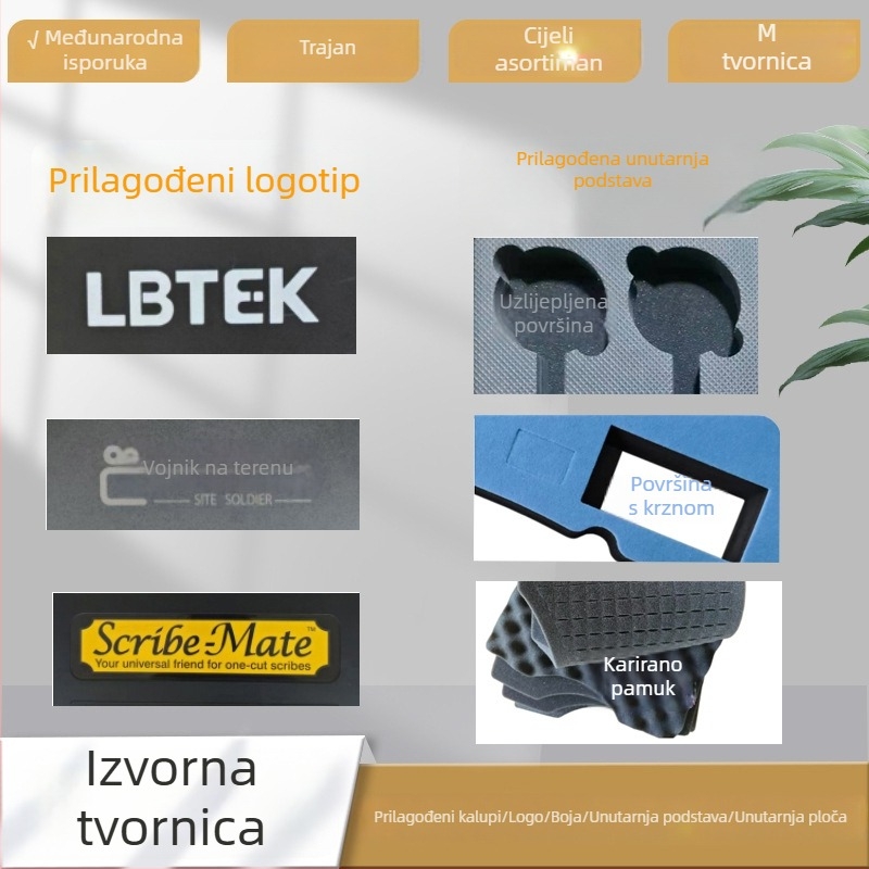 Plastična kutija za alate za hardver i elektroniku, vodootporna i ojačana, prenosna kutija za automobil s unutarnjom podlogom od pjene i EVA, nosivost 25 kg