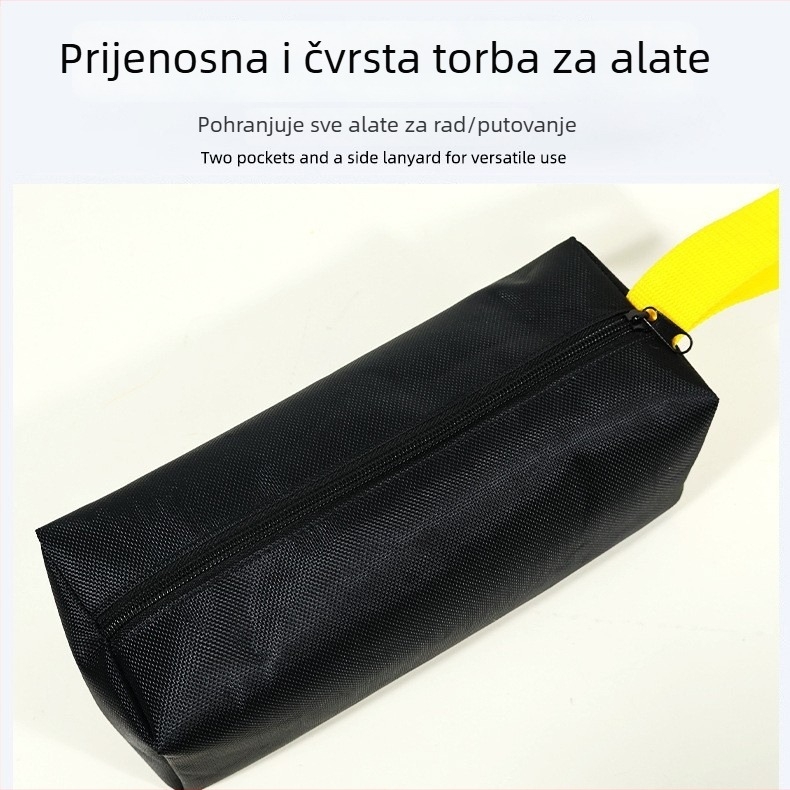 Prijenosna kvadratna torba za alate od čvrstog Oxford platna, otporna na habanje i vodootporna, idealna za električara.