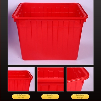 Pravokutna HDPE vodena posuda – injekcijski oblikovana akvakulturna posuda, debljina stijenke 0,5 mm, kapaciteti 400L/300L/200L/160L/90L