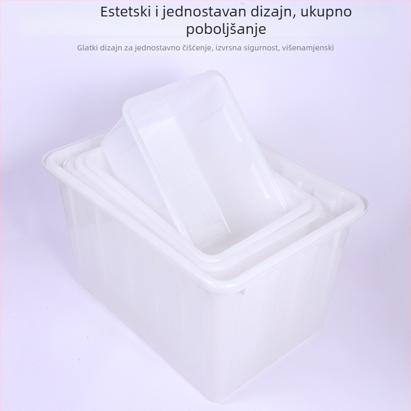 Pravokutna HDPE vodena posuda – injekcijski oblikovana akvakulturna posuda, debljina stijenke 0,5 mm, kapaciteti 400L/300L/200L/160L/90L
