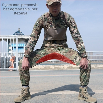 Unisex taktične hlače s YKK zatvaračem, kamuflažni uzorak, za outdoor trening, planinarenje i kampiranje