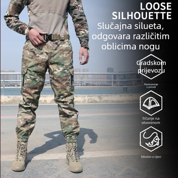 Unisex taktične hlače s YKK zatvaračem, kamuflažni uzorak, za outdoor trening, planinarenje i kampiranje