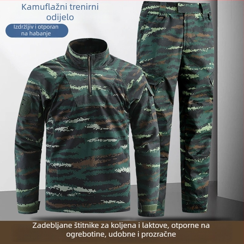 Ljetni kamuflirani kombinezon s uzorkom tigra, otporan na habanje, za vanjske treninge, komplet za instruktora