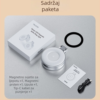 Taixun S5-BGD-01 Magnetsko svjetlo ljepote za mobitele, trobojno osvjetljenje, karbonsko vlakno, nosivost 2–5 kg, težina 150 g